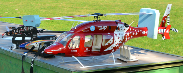 verstauen der Hauptrotorbl&auml;tter